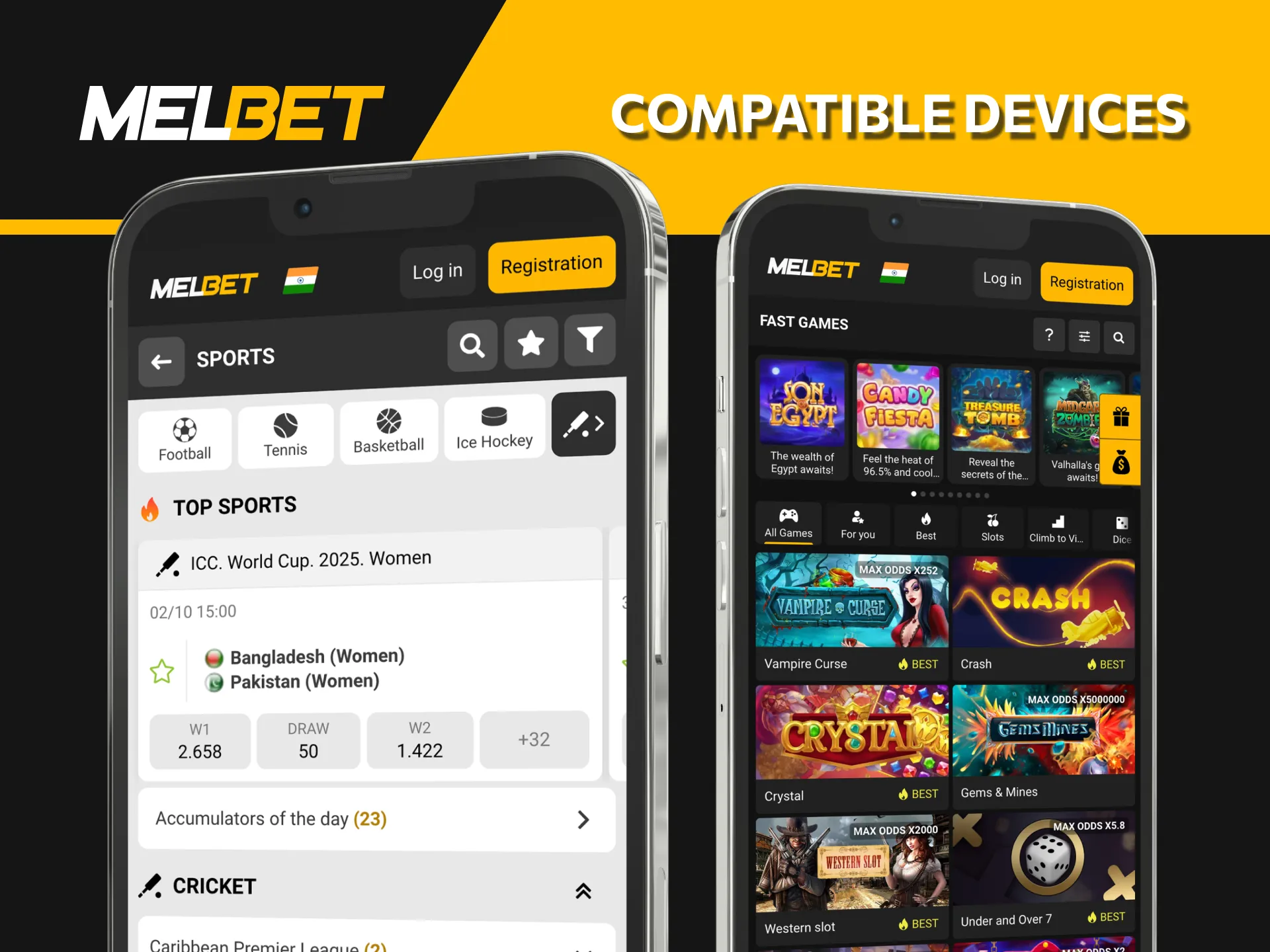 Melbet works on all major Apple devices.