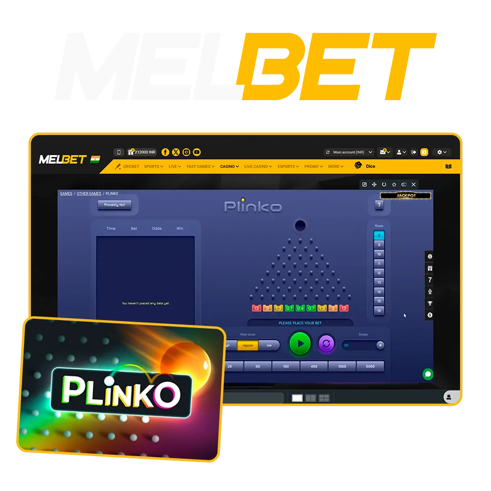 Play Melbet Plinko - simple mechanics and high winning potential.