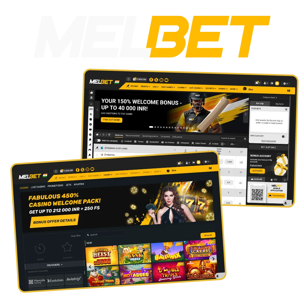 Try using the web version of the Melbet website for your games and bets.